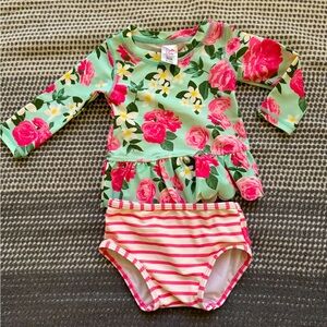 Rosie sweetheart peplum rashguard bikini Ruffle Butts